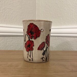 Scentsy Field of Poppies Ceramic Warmer